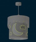 Lámpara infantil de techo Moon gris