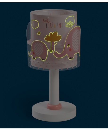 Lampe de chevet pour enfants Little Elephant rose