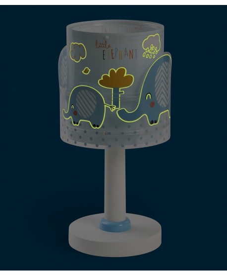 Lampe de chevet pour enfants Little Elephant bleu