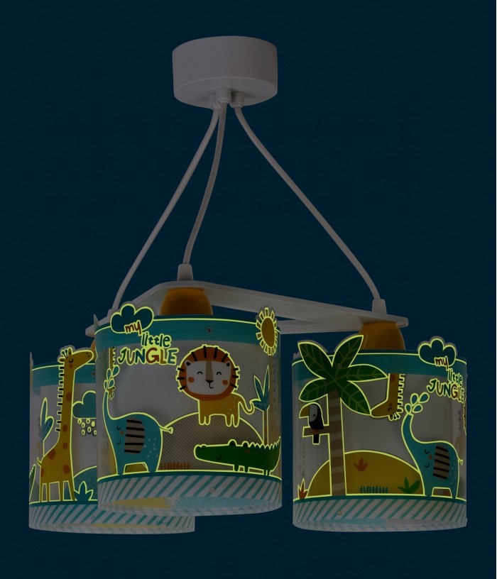 Lámpara de techo 3 luces infantil My Little Jungle