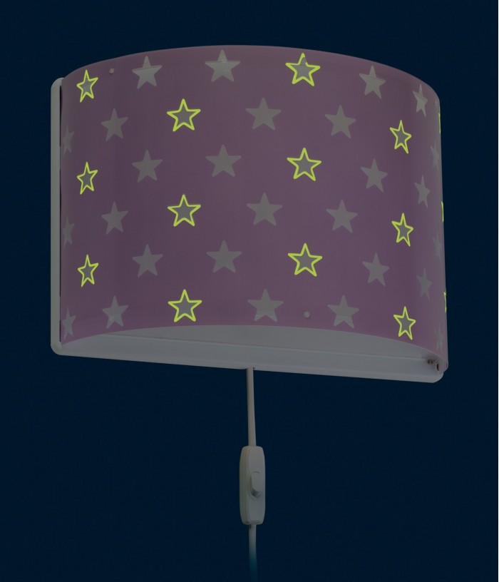 Aplique de pared Stars Estrellas malva