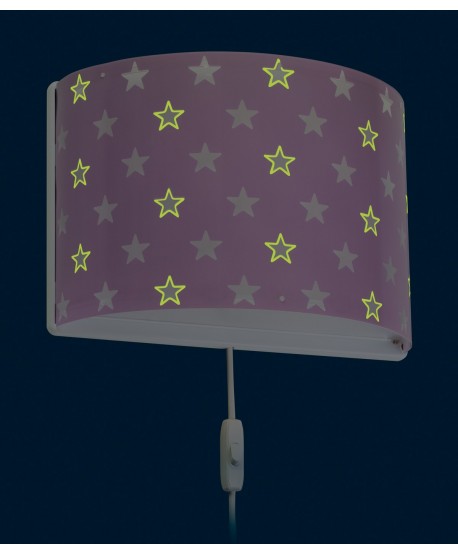 Aplique de pared Stars Estrellas malva