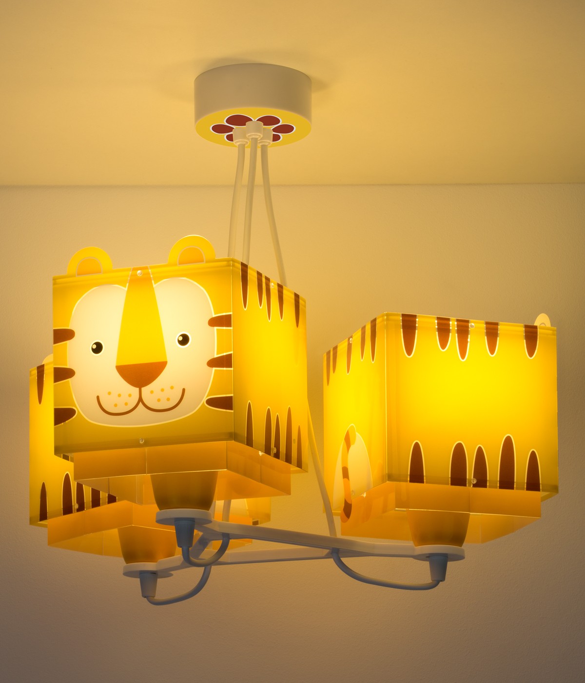 Children 3 light hanging lamp Little Tiger