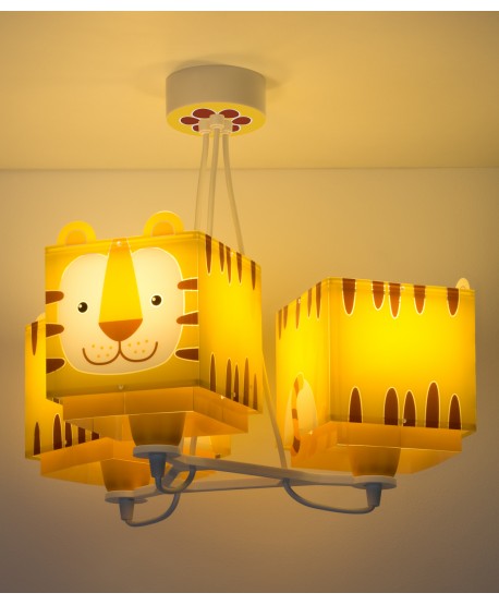Children 3 light hanging lamp Little Tiger