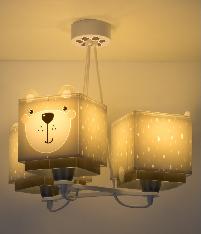 Suspension pour enfants à 3 lampes Little Teddy Petit Ours