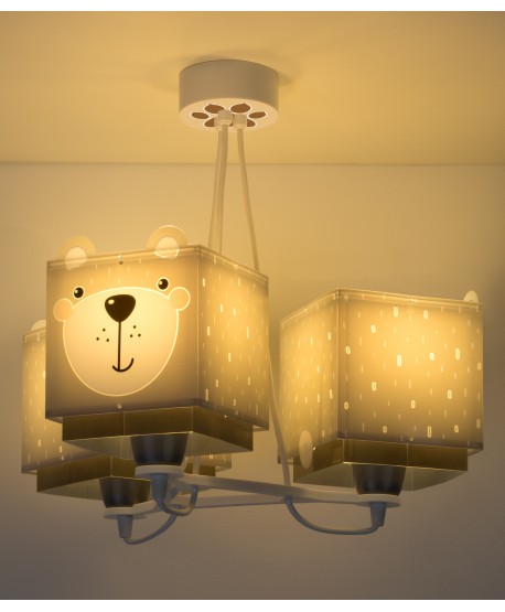 Lámpara de techo 3 luces infantil Little Teddy