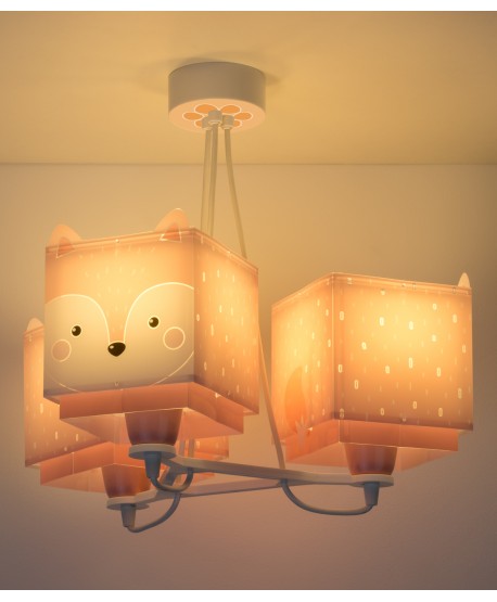 Lampada da soffitto a sospensione per bambini 3 luci Little Fox Piccola Volpe
