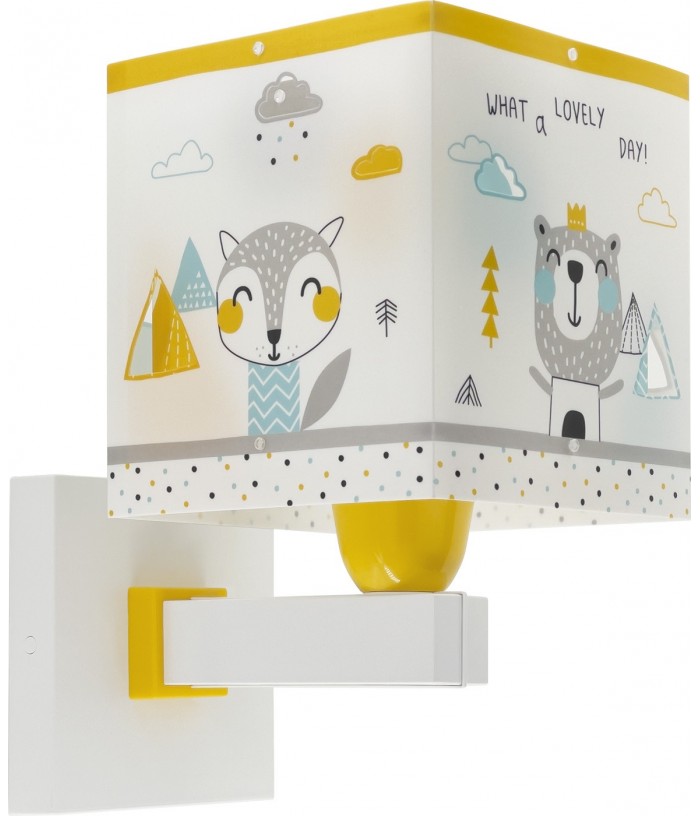 Aplique de pared infantil Hello Little animales bosque