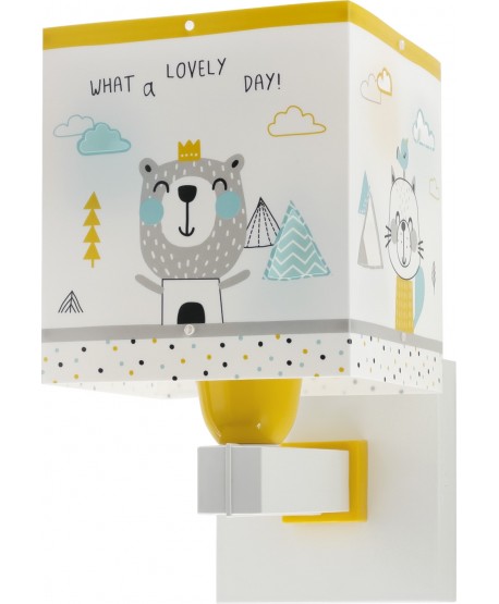 Aplique de pared infantil Hello Little animales bosque