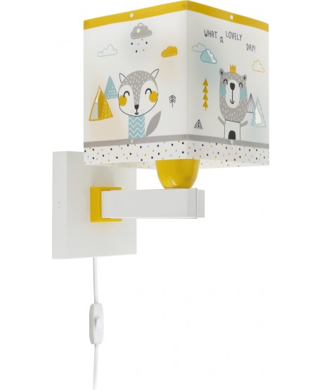 Aplique de pared infantil Hello Little animales bosque