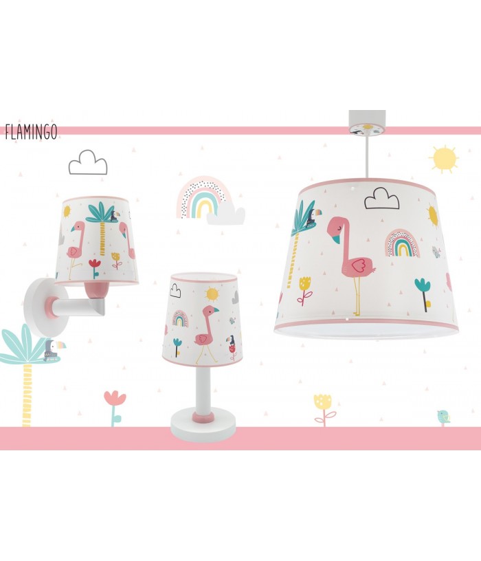 Lámpara de mesa infantil Flamingo