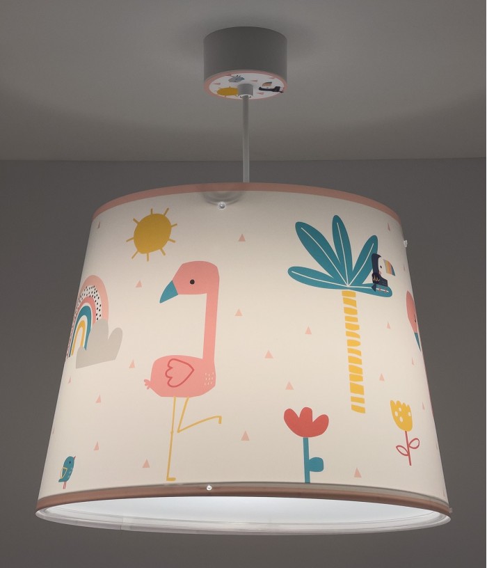 Lámpara de techo infantil Flamingo