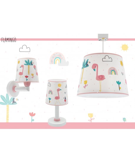 Lámpara infantil de techo Flamingo