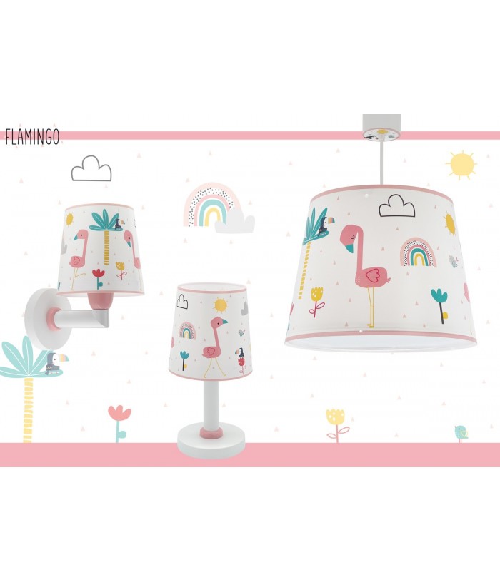 Aplique de pared infantil Flamingo Flamenco