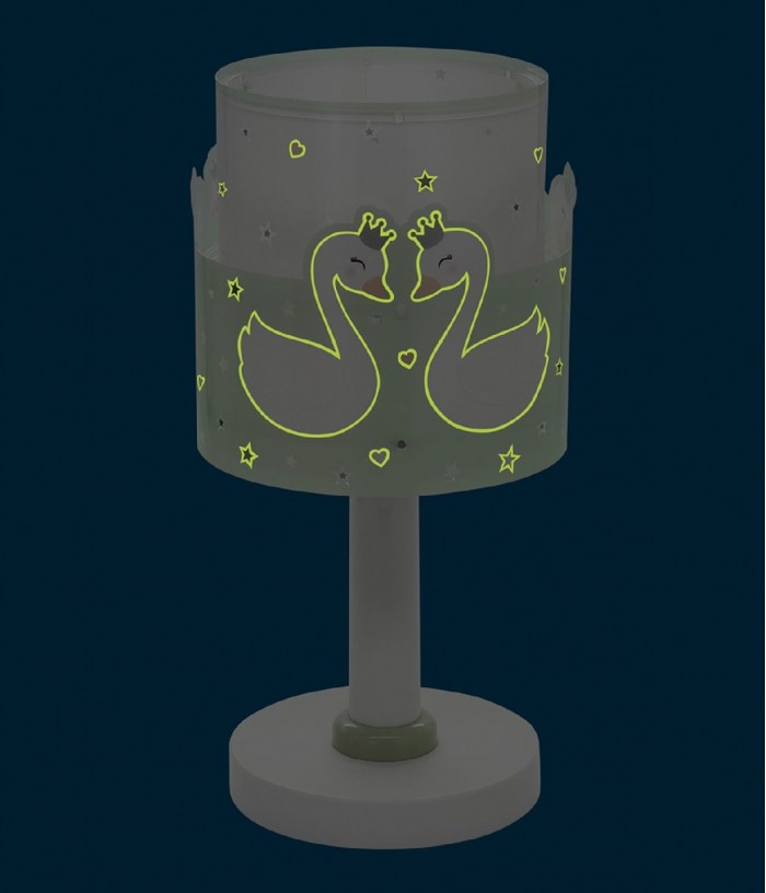 Children table lamp Sweet Love green