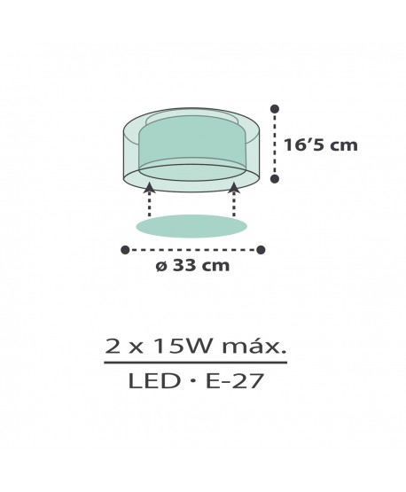 Children's ceiling light Clouds green