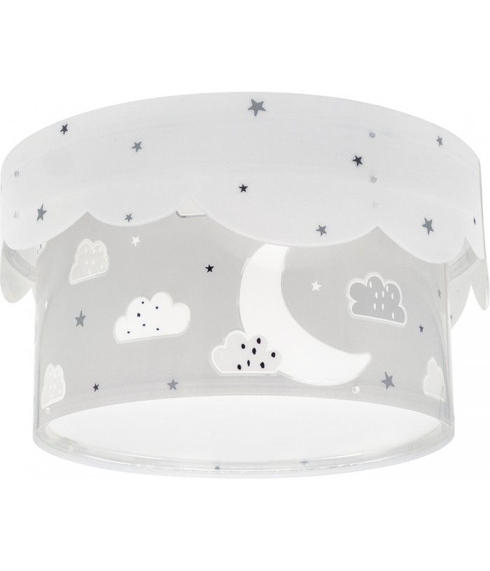 Plafón infantil Moon Luna gris