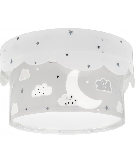 Plafón infantil Moon Luna gris