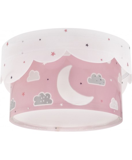 Children's ceiling light Moon pink