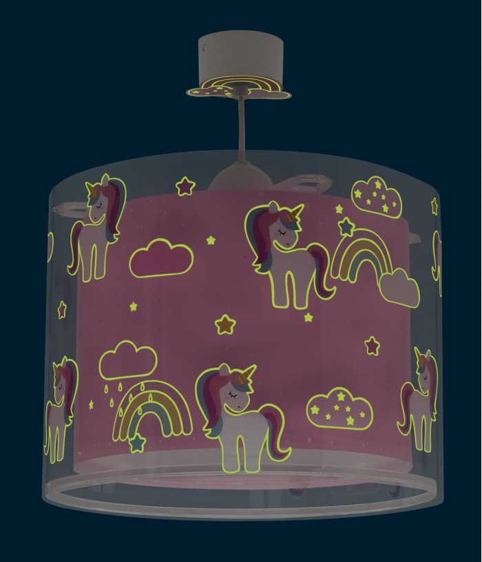 Lámpara de techo infantil Unicorns