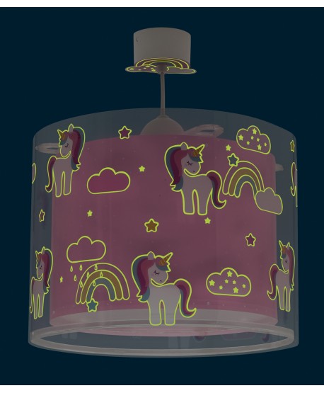 Lámpara infantil de techo Unicorns