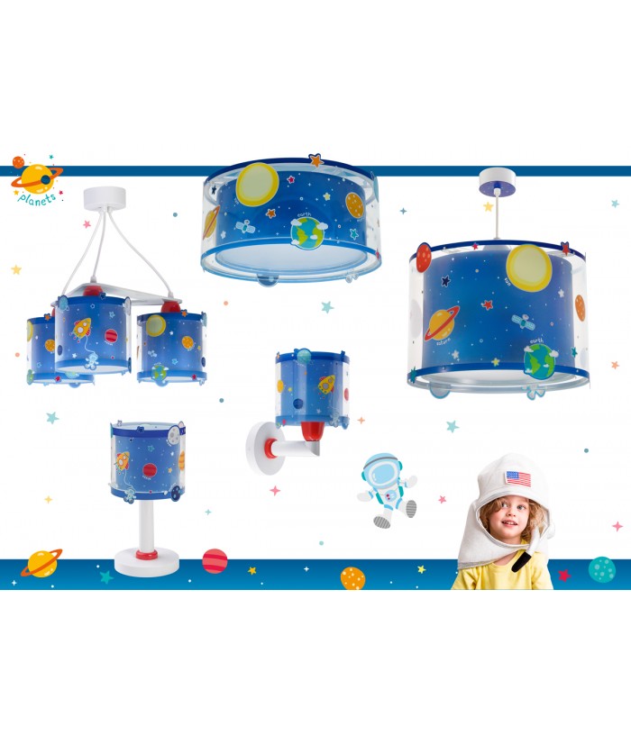 Lámpara de mesa infantil Planets Planetas sistema solar