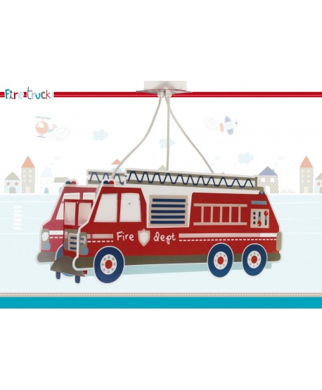 Lampada a sospensione per bambini Fire Truck
