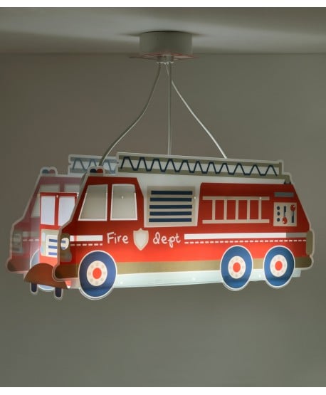 Children's hanging lamp Fire Truck
