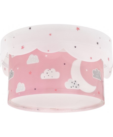 Plafon de teto infantil Moon Lua rosa