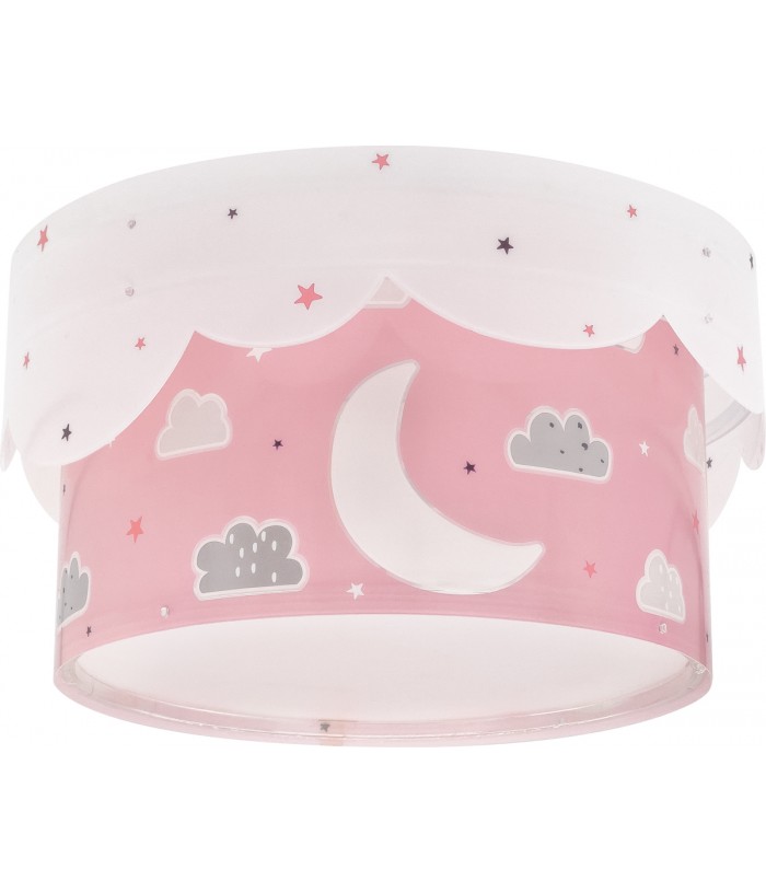 Children's ceiling light Moon pink