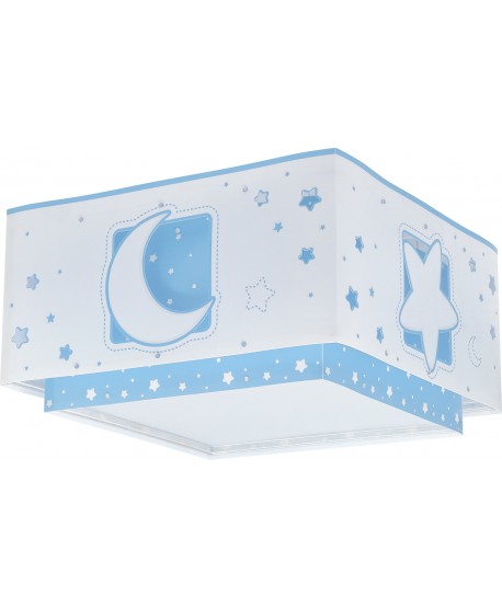 Plafón infantil Moonlight Luna y Estrellas azul