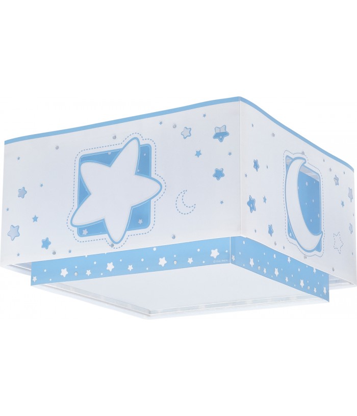 Plafón infantil Moonlight Luna y Estrellas azul