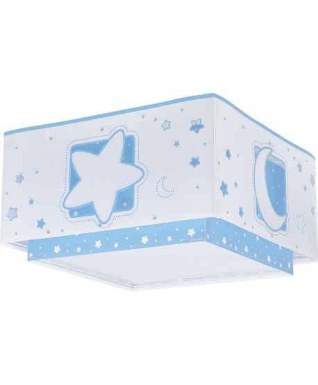 Plafón infantil Moonlight Luna y Estrellas azul