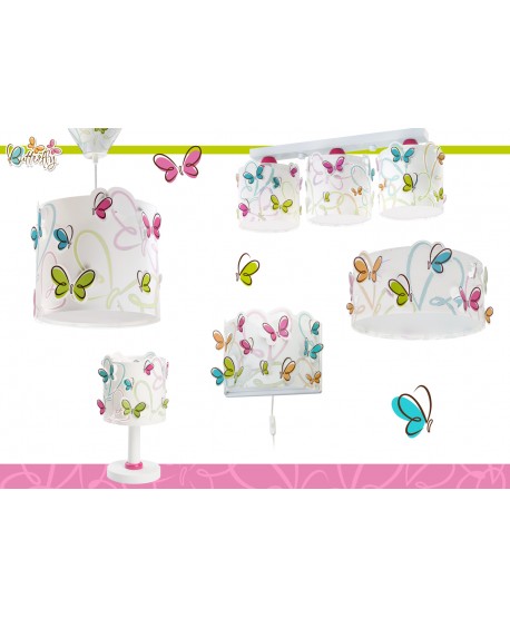 Plafon de 3 luzes Butterfly Borboleta