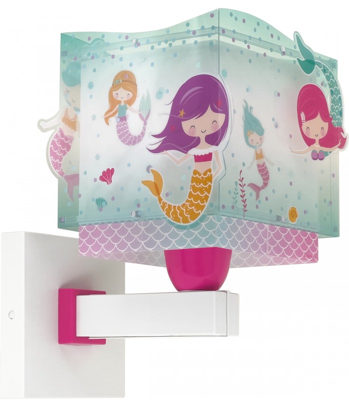 Aplique de pared infantil Mermaids Sirenas