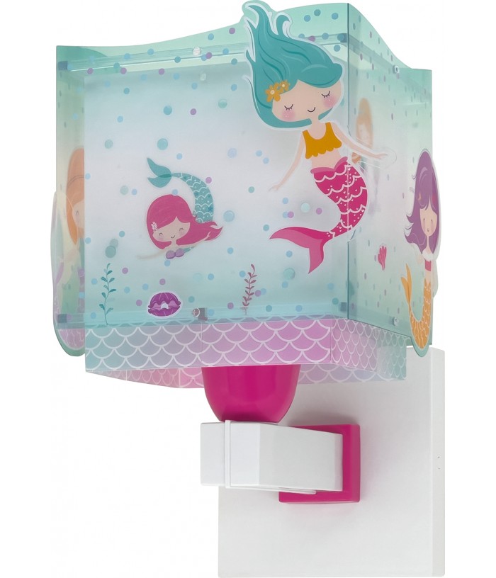 Aplique de pared infantil Mermaids Sirenas