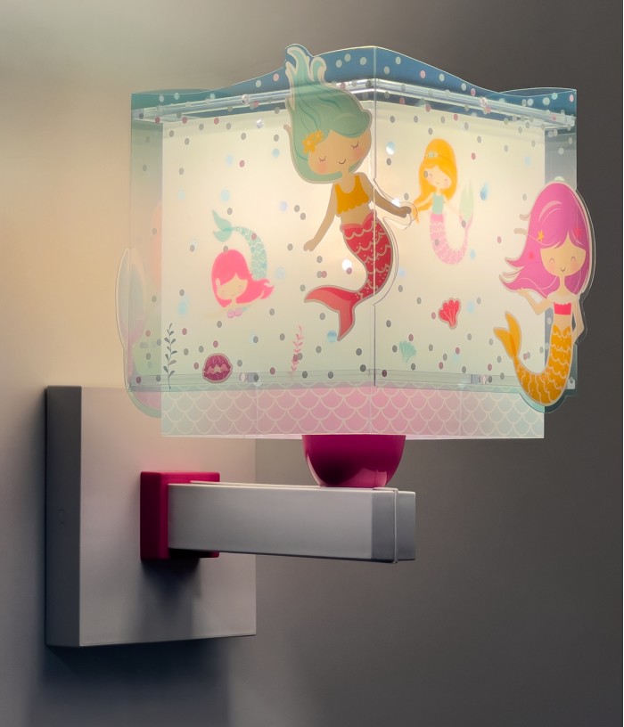 Aplique de pared infantil Mermaids Sirenas