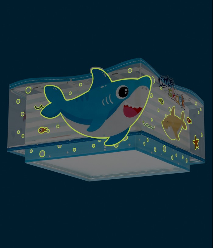 Plafon de teto infantil Little Shark Pequeno Tubarão