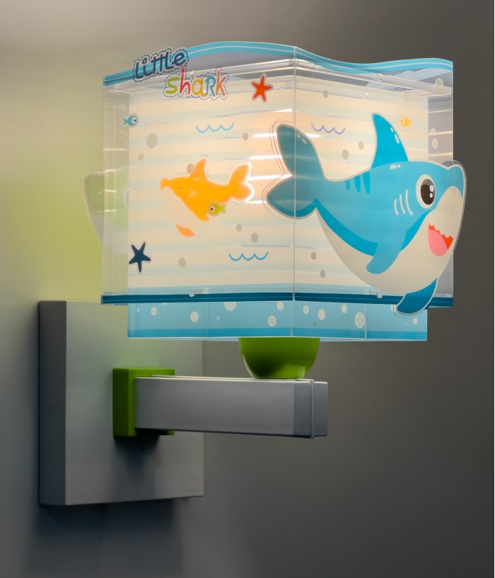 Aplique de pared infantil Little Shark Pequeño Tiburón