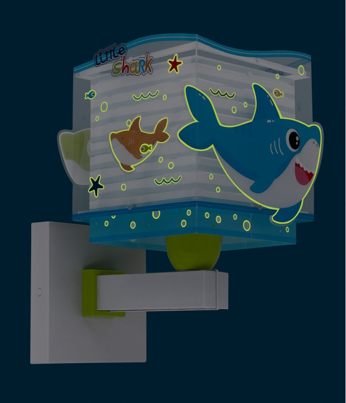 Aplique de pared infantil Little Shark Pequeño Tiburón