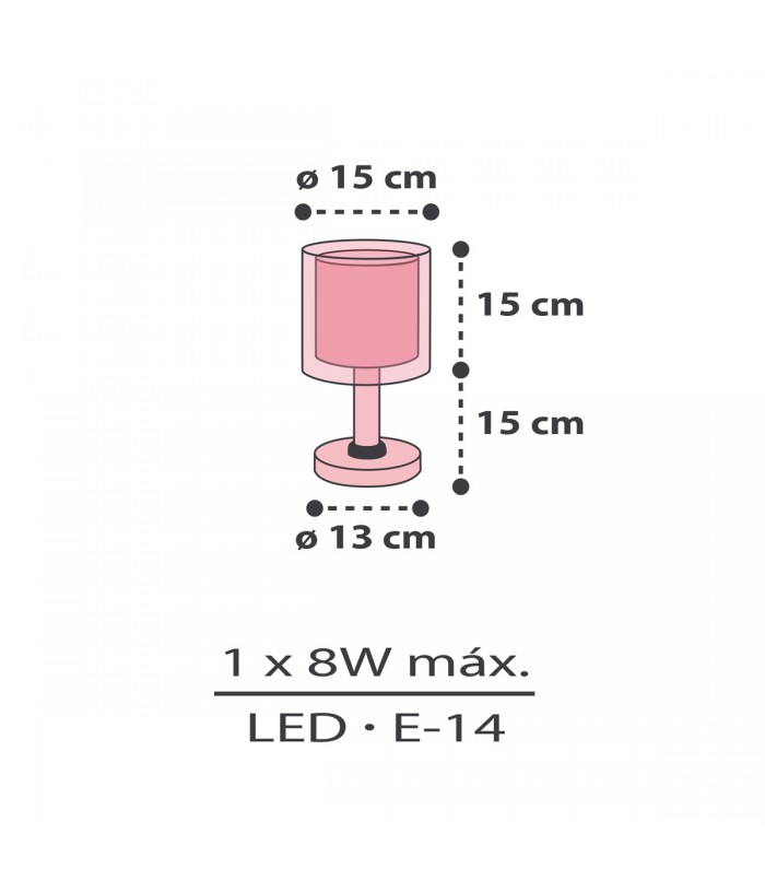 Lámpara de mesita infantil Clouds Nube rosa