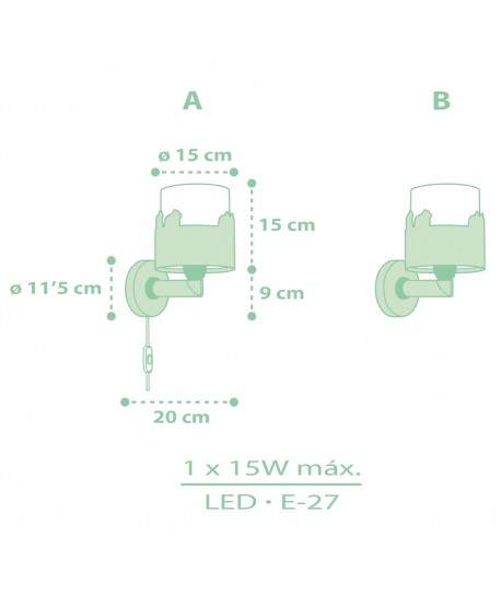 Wall lamp Sweet Love green