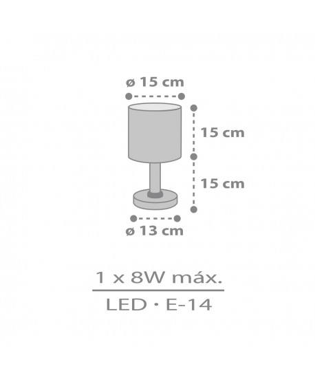 Lámpara de mesita infantil Sweet Dreams Nubes gris