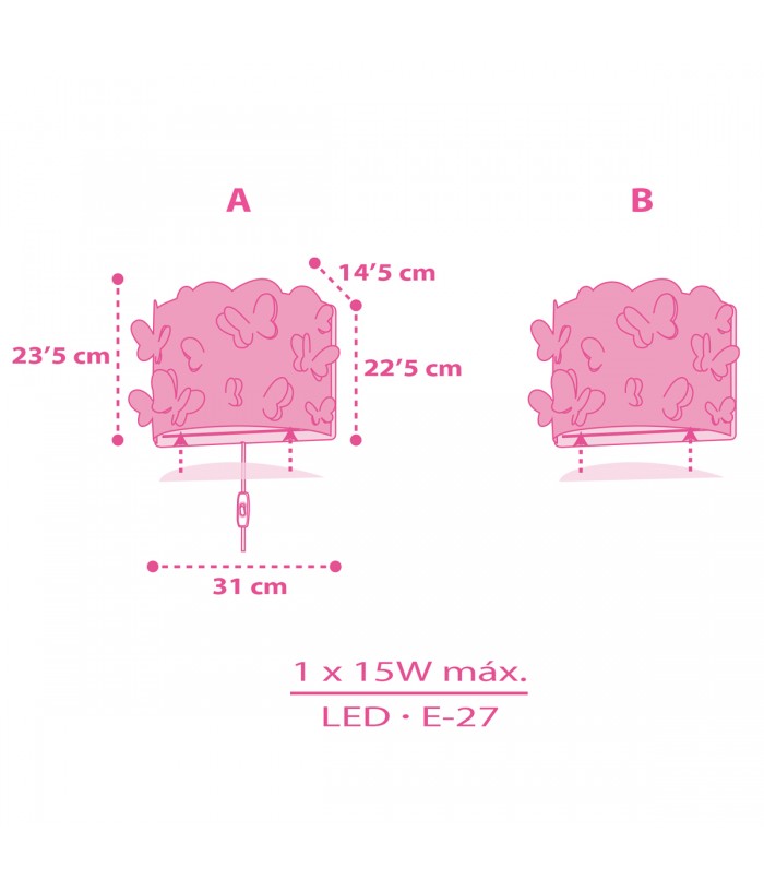 Aplique de pared Butterfly Mariposas