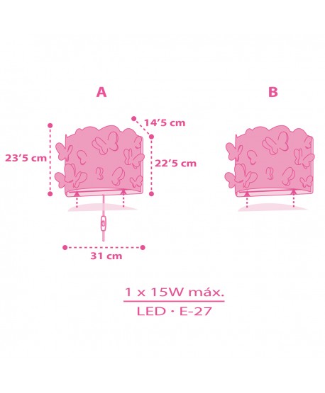 Aplique de pared Butterfly Mariposas