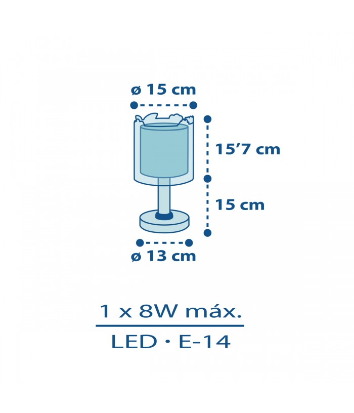 Lámpara de mesa infantil My Little Jungle Animeles Jungla