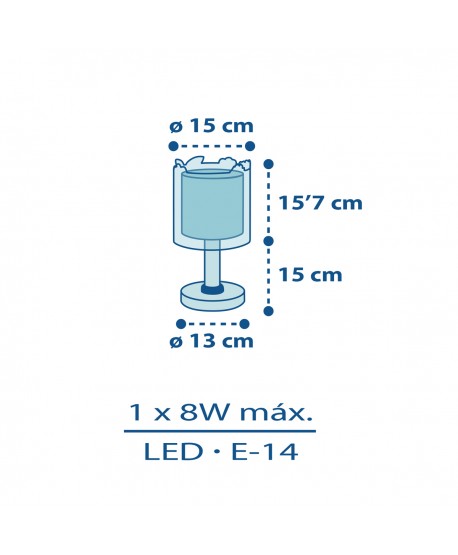 Lámpara de mesa infantil My Little Jungle Animeles Jungla