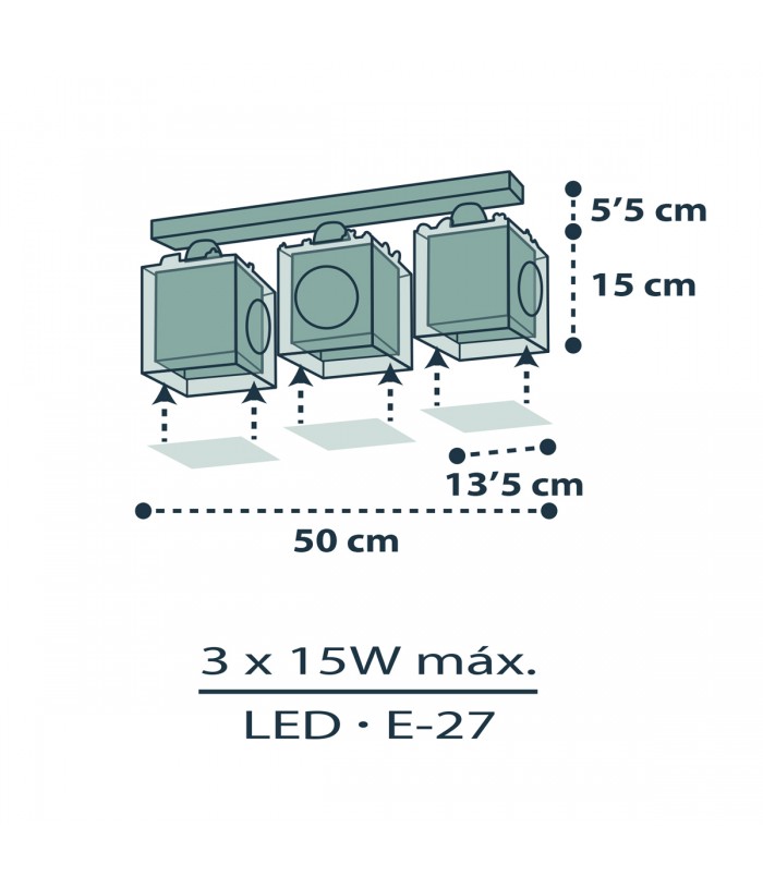 Plafonnier à 3 lampes pour enfants The Pirates