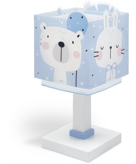 Lámpara de mesa infantil Baby Jungle animales bosque azul