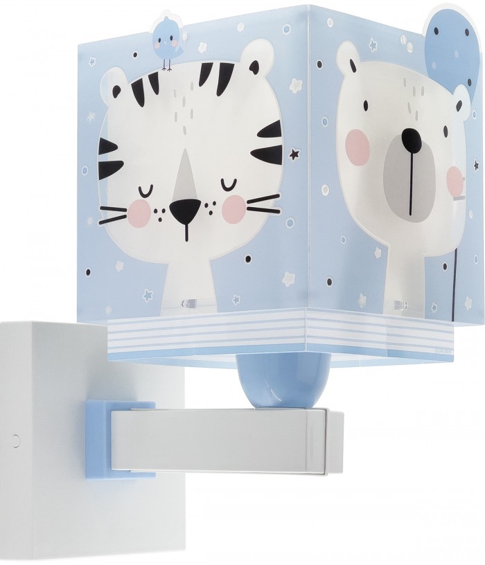 Aplique de pared infantil Baby Jungle animales bosque azul